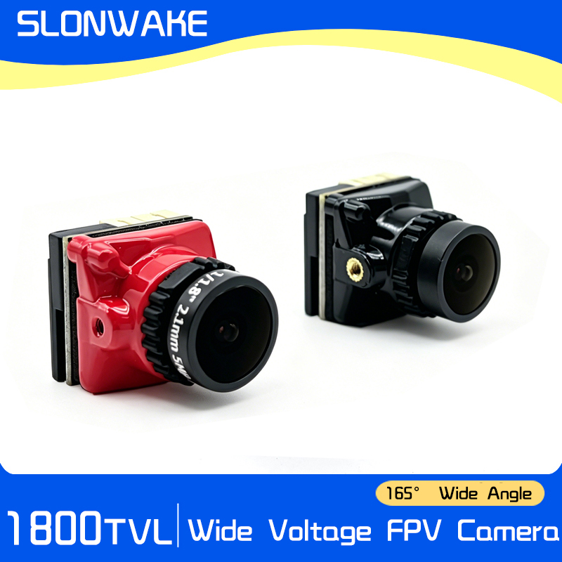 Analog Fpv Camera - 1800TVL FPV-Kamera, 1/3-Zoll-CMOS-IR-blockierter Sensor, 2,1-mm-Objektiv, 5-40V