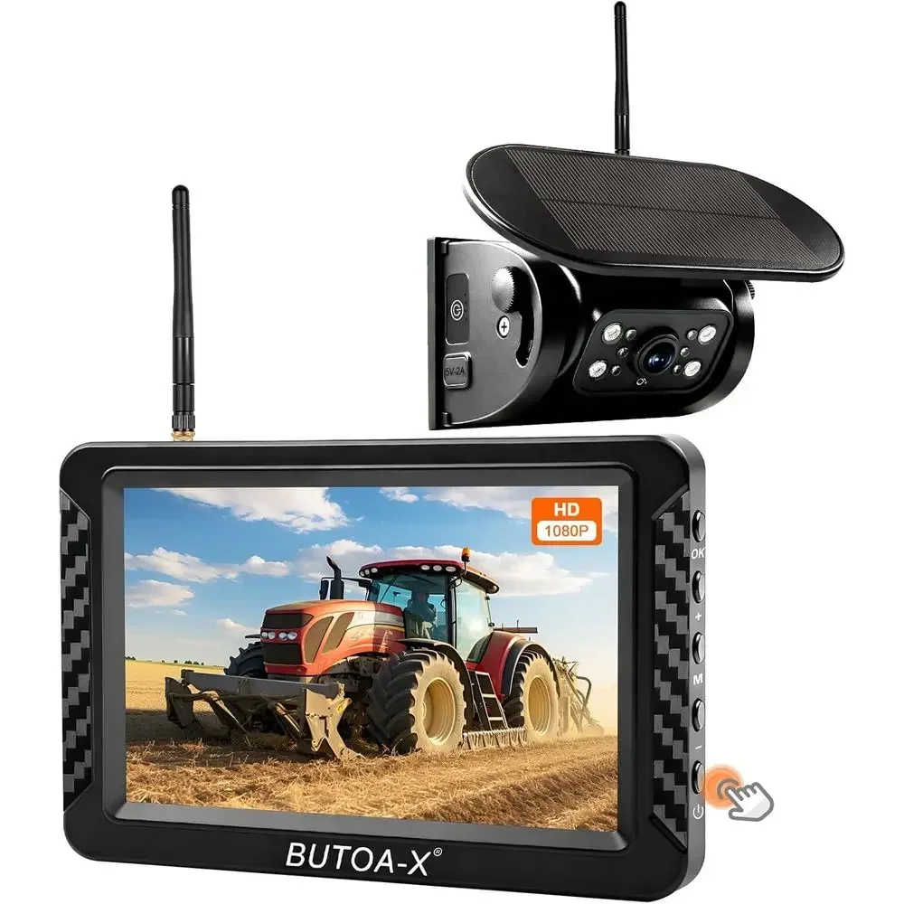 Hd Zero Camera - X5 Magnetische Solar-Wireless-Rückfahrkamera mit 5-Zoll-HD-Monitor, 1-Minuten-Installation