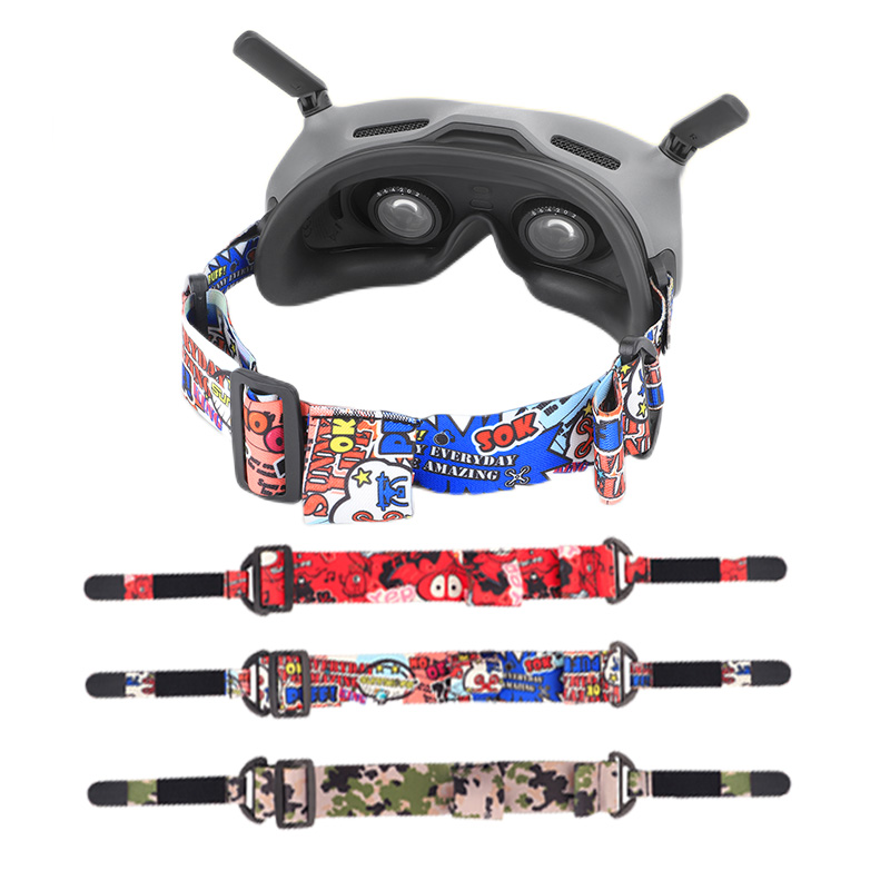 Drone Goggles Dji - Buntes Stirnband, weiches, elastisches Kopfband, verstellbar,