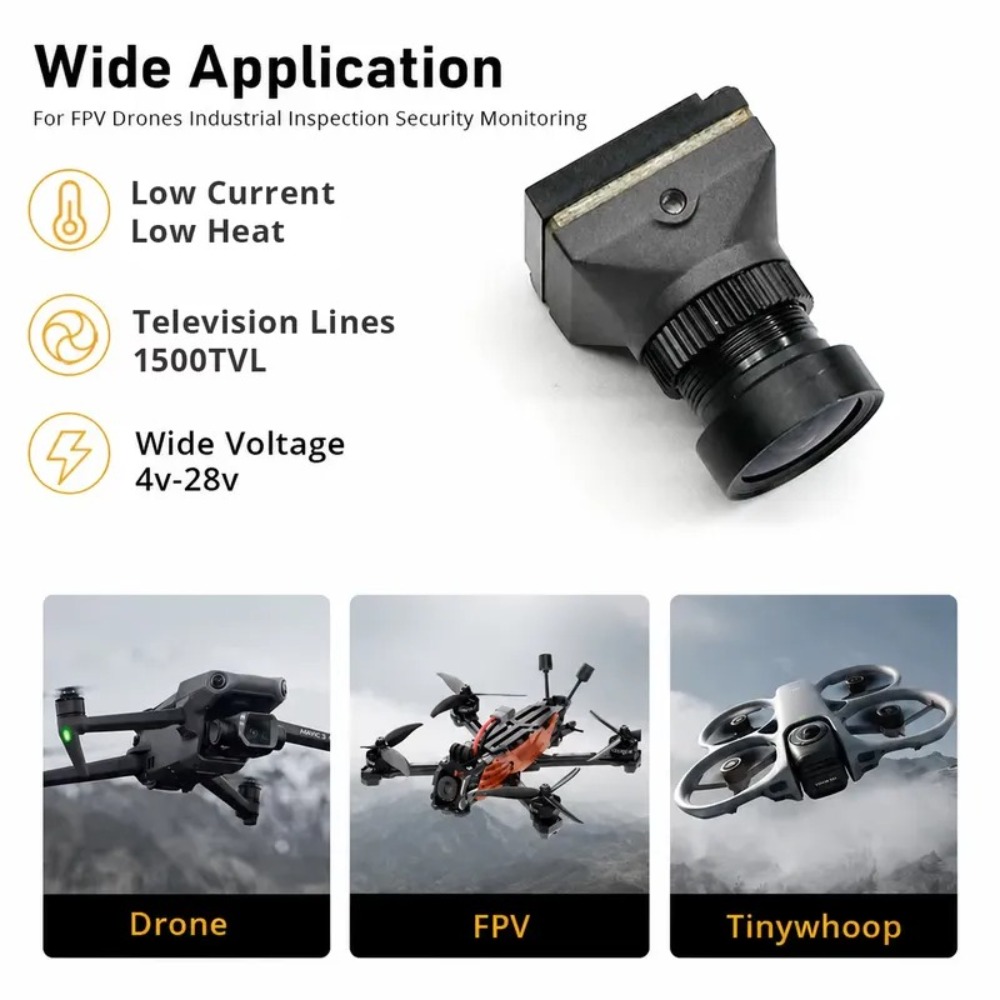 Fpv Camera - FPV-Kamera 1500TVL NTSC/PAL 9,5g CVBS 125