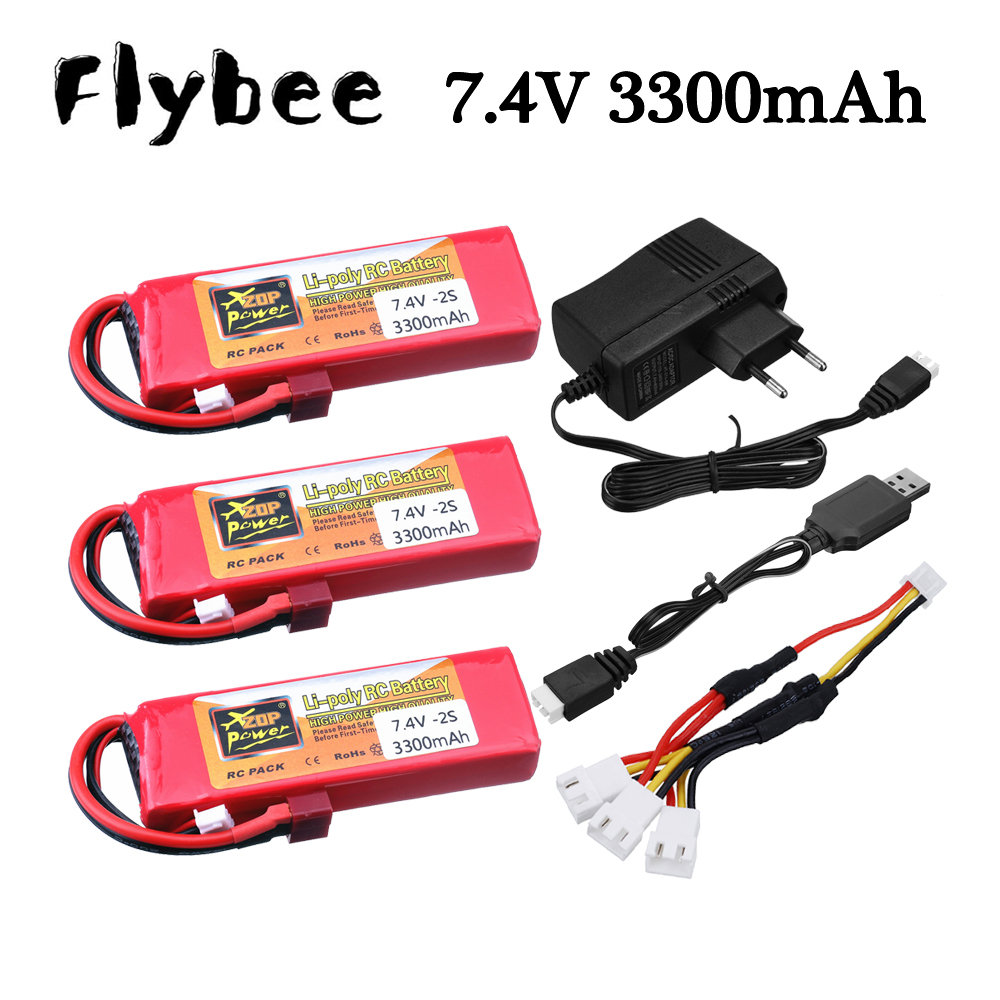 Balance Charger Rc - 2S 7,4 V 3300 mAh Lipo-Akkuladegerät-Sets