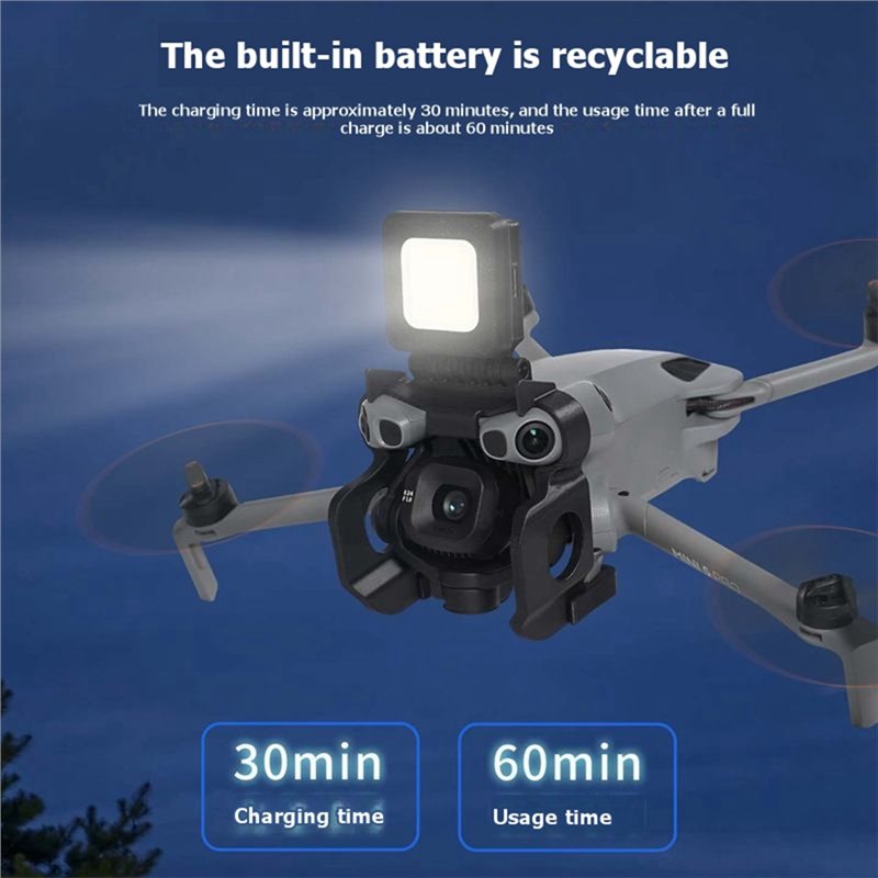 Dji Mini Drone - DT98 Drohnen-Nachtfluglicht Obenmontierter LED-Suchscheinwerfer Navigationslicht für