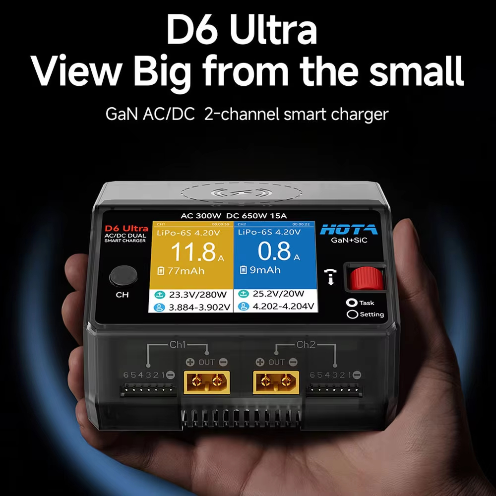 HOTA D6 Ultra GaN+SiC Dual-Cha – Lipo Battery 6S Bewertung und Preis