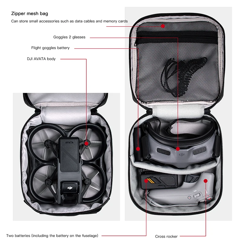 Tragbare Tasche, zweilagige St – Drone Goggles Dji Bewertung und Preis