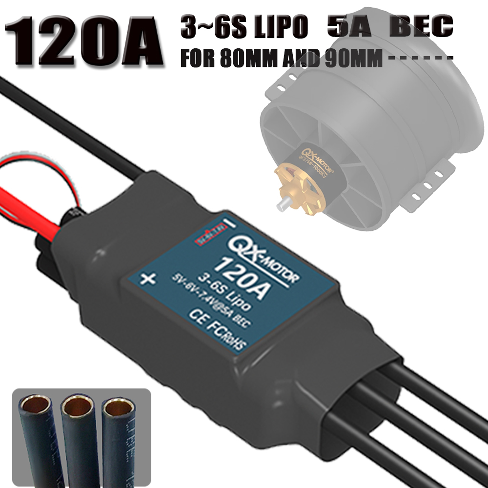 QX-MOTOR 120A ESC 5A BEC 3-6S  – Lipo Battery 6S Bewertung und Preis